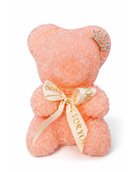 OSO ROSA DE REGALO EN CAJA ALT.20CM