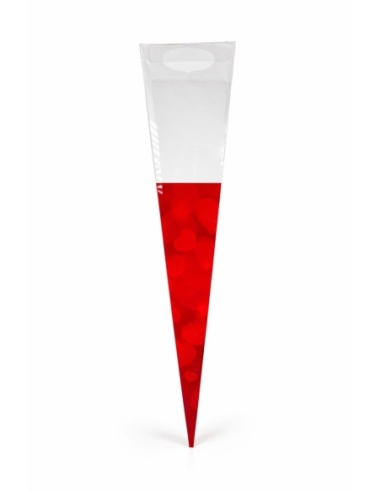 CONO ROSA ROJA 38CM