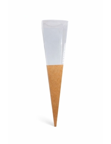 CONO ROSA MARRÓN 38CM