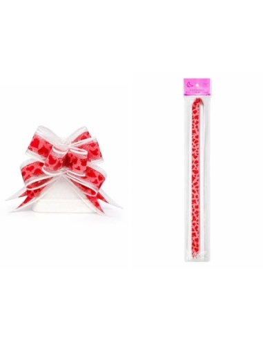 LAZO CORAZON ROJO 10PCS 30MM