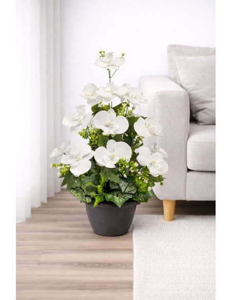 Phalaenopsis artificial blanco 65CM