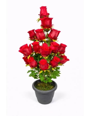 Rosa artificial roja  90CM