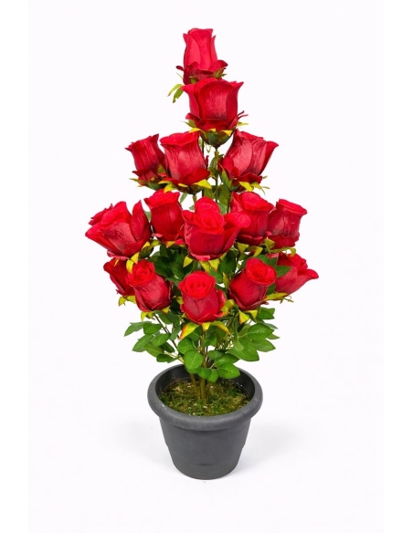 Rosa artificial roja  90CM