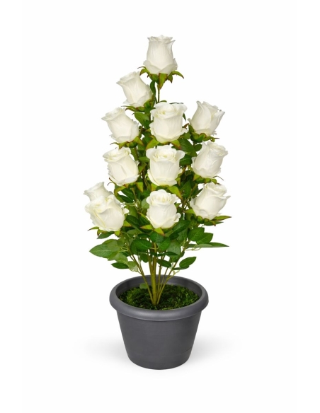 Rosa artificial blanca  90CM
