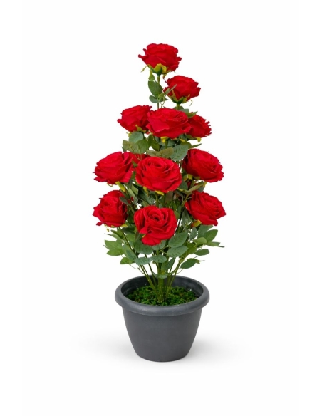 Rosa artificial roja  90CM