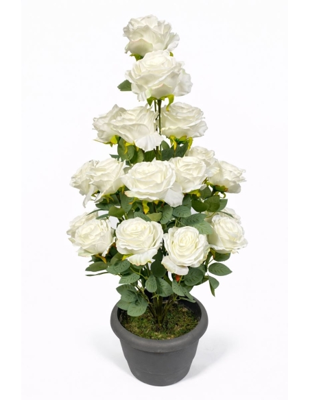 Rosa artificial blanca  90CM
