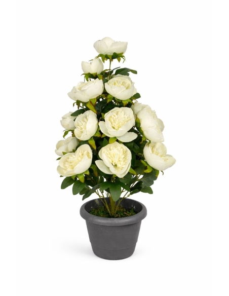 Peonía artificial blanca  90CM