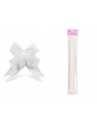 LAZO ROSA BLANCA 10PCS 30MM