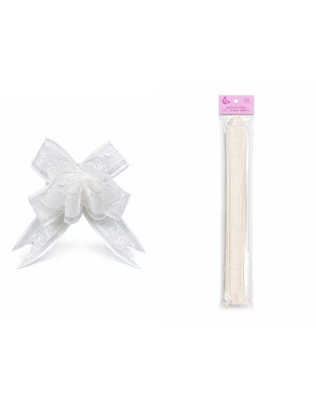 LAZO ROSA BLANCA 10PCS 30MM