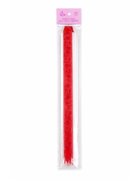 LAZO ROSA ROJO 10PCS 30MM