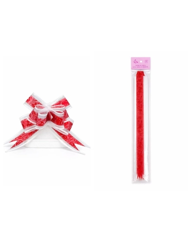 LAZO ROSA ROJO 10PCS 30MM