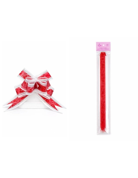 LAZO ROSA ROJO 10PCS 30MM