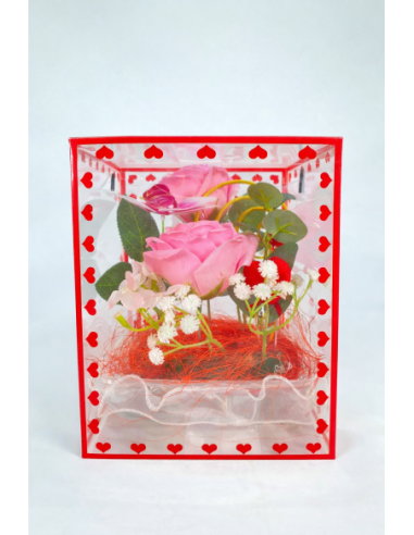 FLORES CON CAJA PARA REGALO 15*16*20CM