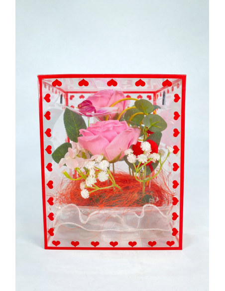 FLORES CON CAJA PARA REGALO 15*16*20CM