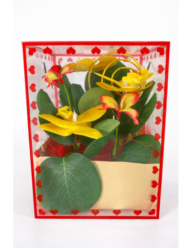 FLORES CON CAJA PARA REGALO 15*16*20CM