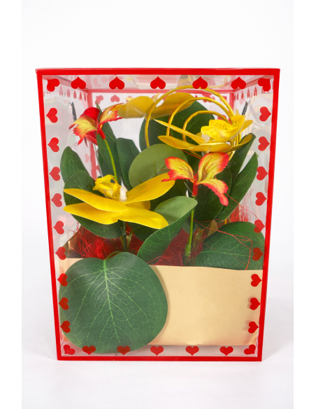 FLORES CON CAJA PARA REGALO 15*16*20CM