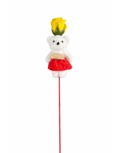 OSO CON ROSA AMRILLA 12PCS ALT.40CM