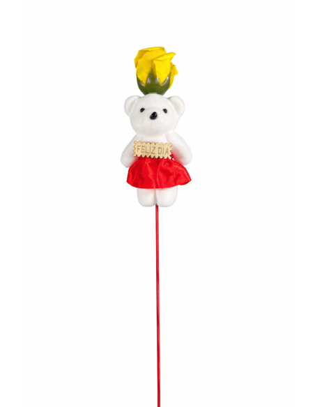 OSO CON ROSA AMRILLA 12PCS ALT.40CM