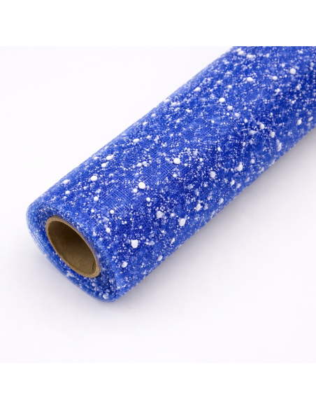 ROLLO DE MALLA DECORATIVA CON PUNTOS BLANCOS 50CM*5M