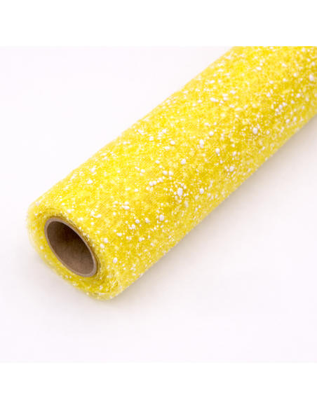 ROLLO DE MALLA DECORATIVA CON PUNTOS BLANCOS 50CM*5M