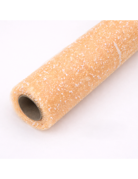 ROLLO DE MALLA DECORATIVA CON PUNTOS BLANCOS 50CM*5M