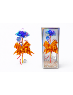 ROSA CON LUZ LED EN CAJA REGALO ALT.24CM