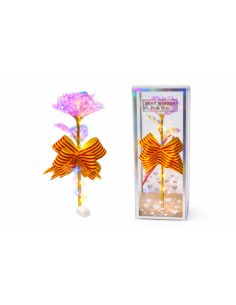 ROSA CON LUZ LED EN CAJA REGALO ALT.24CM
