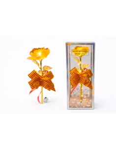 ROSA CON LUZ LED EN CAJA REGALO ALT.24CM