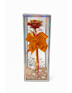 ROSA CON LUZ LED EN CAJA REGALO ALT.24CM 2