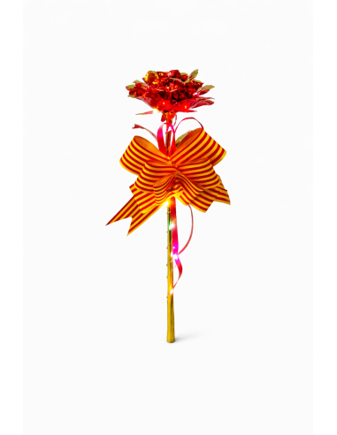 ROSA CON LUZ LED EN CAJA REGALO ALT.24CM