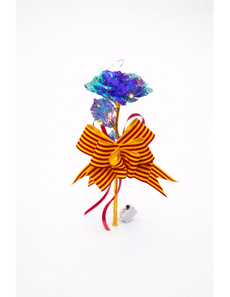 ROSA CON LUZ LED EN CAJA REGALO ALT.24CM