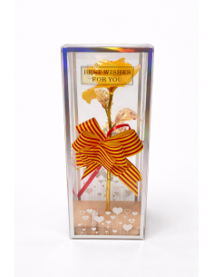 ROSA CON LUZ LED EN CAJA REGALO ALT.24CM 2