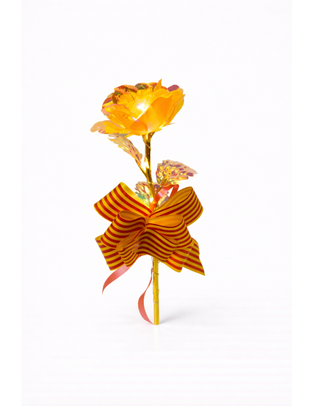 ROSA CON LUZ LED EN CAJA REGALO ALT.24CM