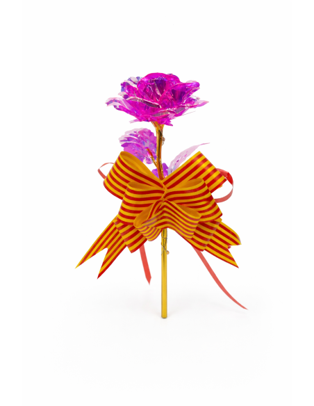 ROSA CON LUZ LED EN CAJA REGALO ALT.24CM