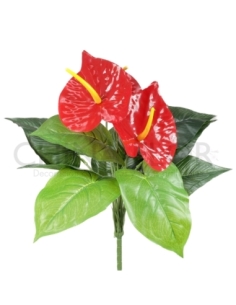 RAMAS DE HOJAS Y VERDES ANTHURIUM 38CM