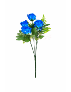 RAMOS DE MINI ROSAS AZUL 45CM