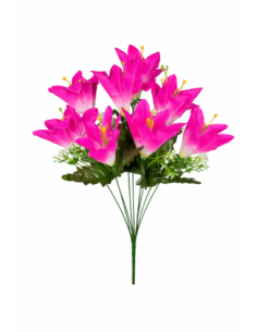 RAMO DE 8 LIRIO FUSCIA 50CM