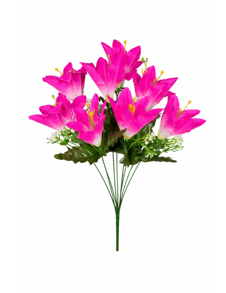 RAMO DE 8 LIRIO FUSCIA 50CM