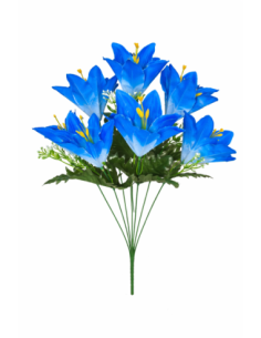 RAMO DE 8 LIRIO AZUL 50CM