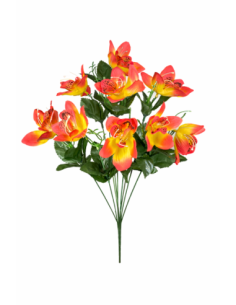RAMO DE 9 LIRIO NARANJA 45CM