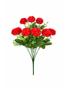 RAMO DE 9 CLAVEL ROJO 40CM