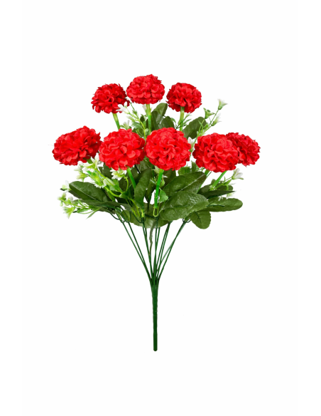 RAMO DE 9 CLAVEL ROJO 40CM