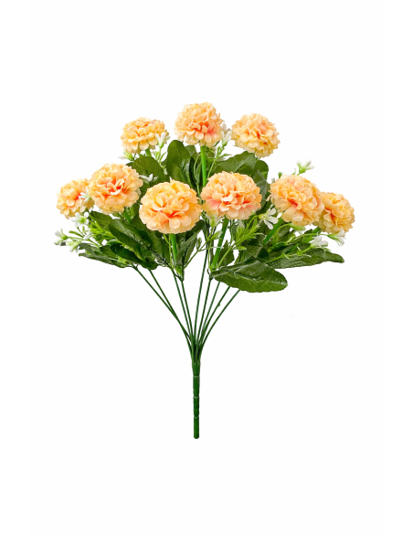RAMO DE 9 CLAVEL AMARILLO 40CM