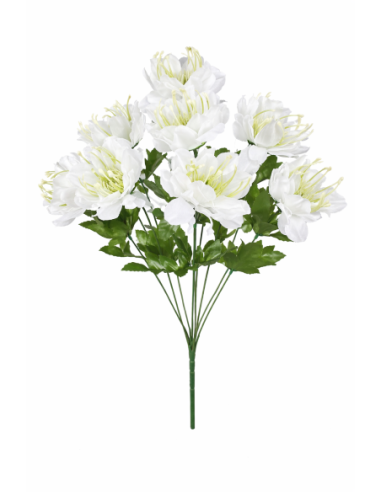 RAMO DE 8 CAMELIA BLANCA 45CM