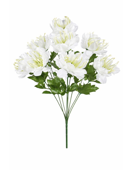 RAMO DE 8 CAMELIA BLANCA 45CM