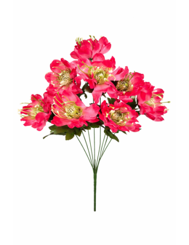 RAMO DE 8 CAMELIA ROSA 45CM