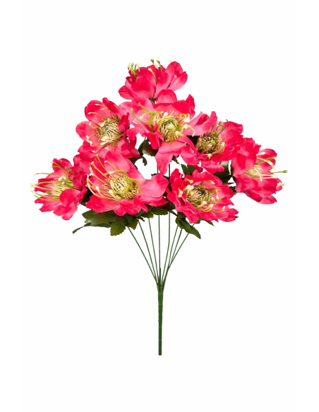 RAMO DE 8 CAMELIA ROSA 45CM