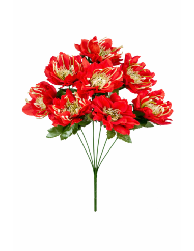 RAMO DE 8 CAMELIA ROJA 45CM
