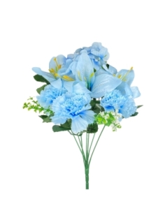 RAMO DE 7 FLORES MIXTO AZUL
