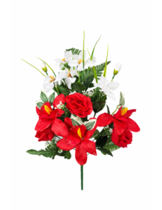 RAMO DE FLOR MIXTO ROJO